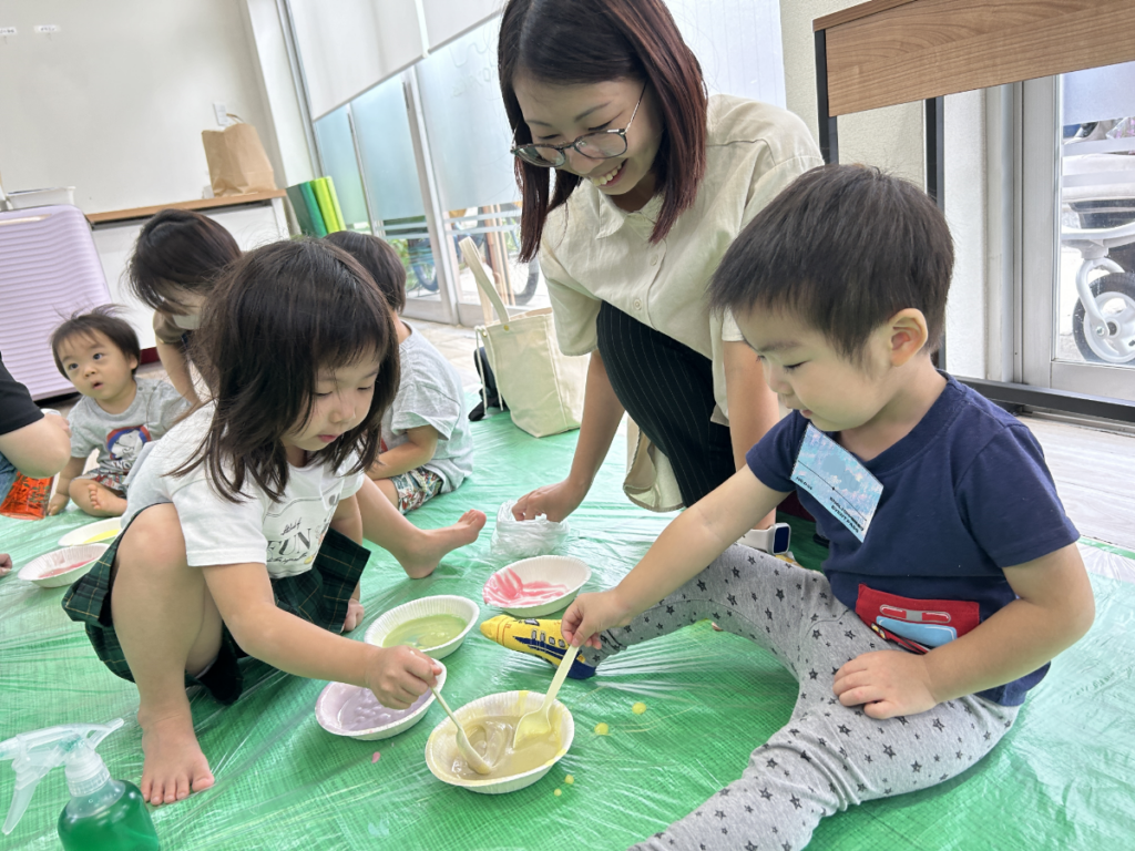 英語で感触あそび