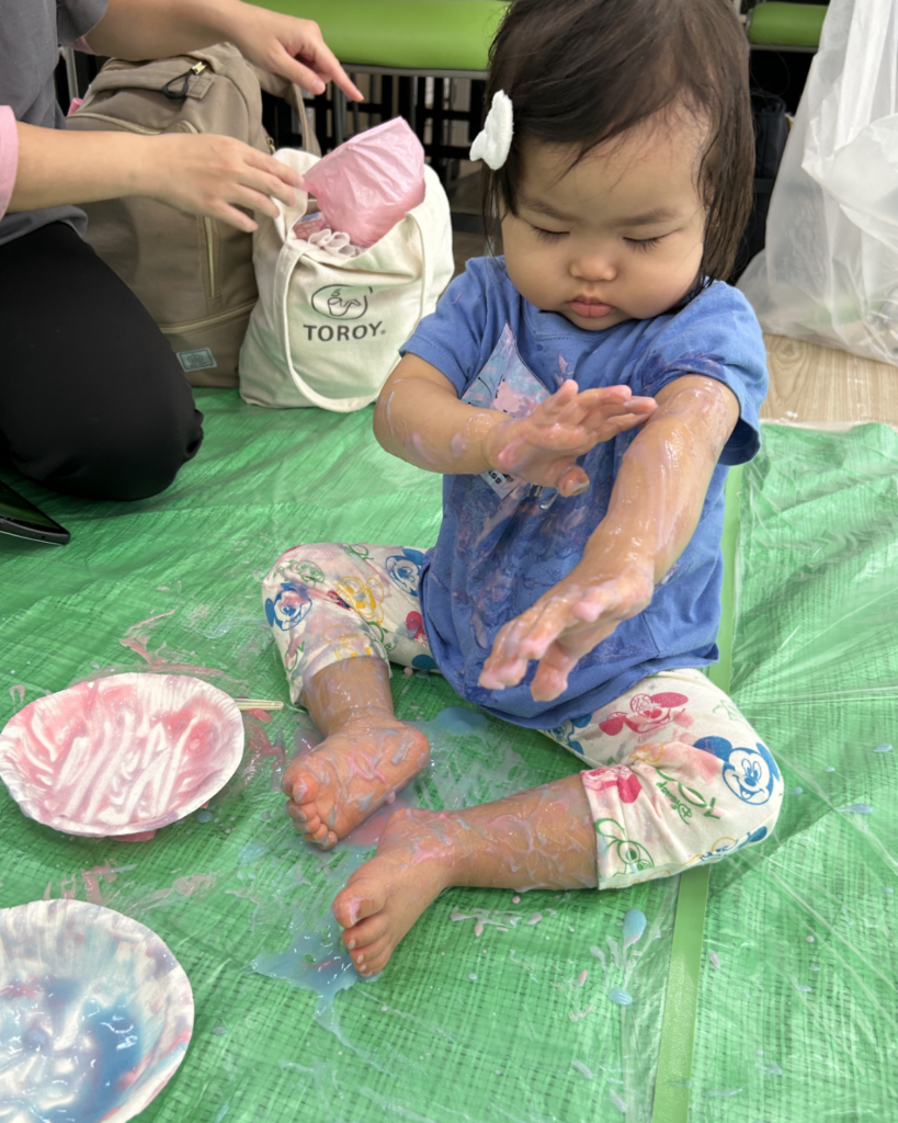 英語で感触あそび