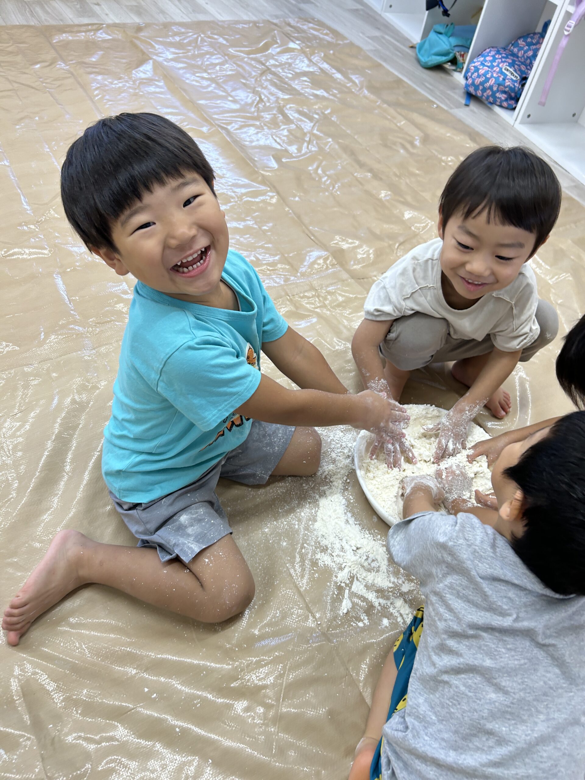 英語で感触あそび