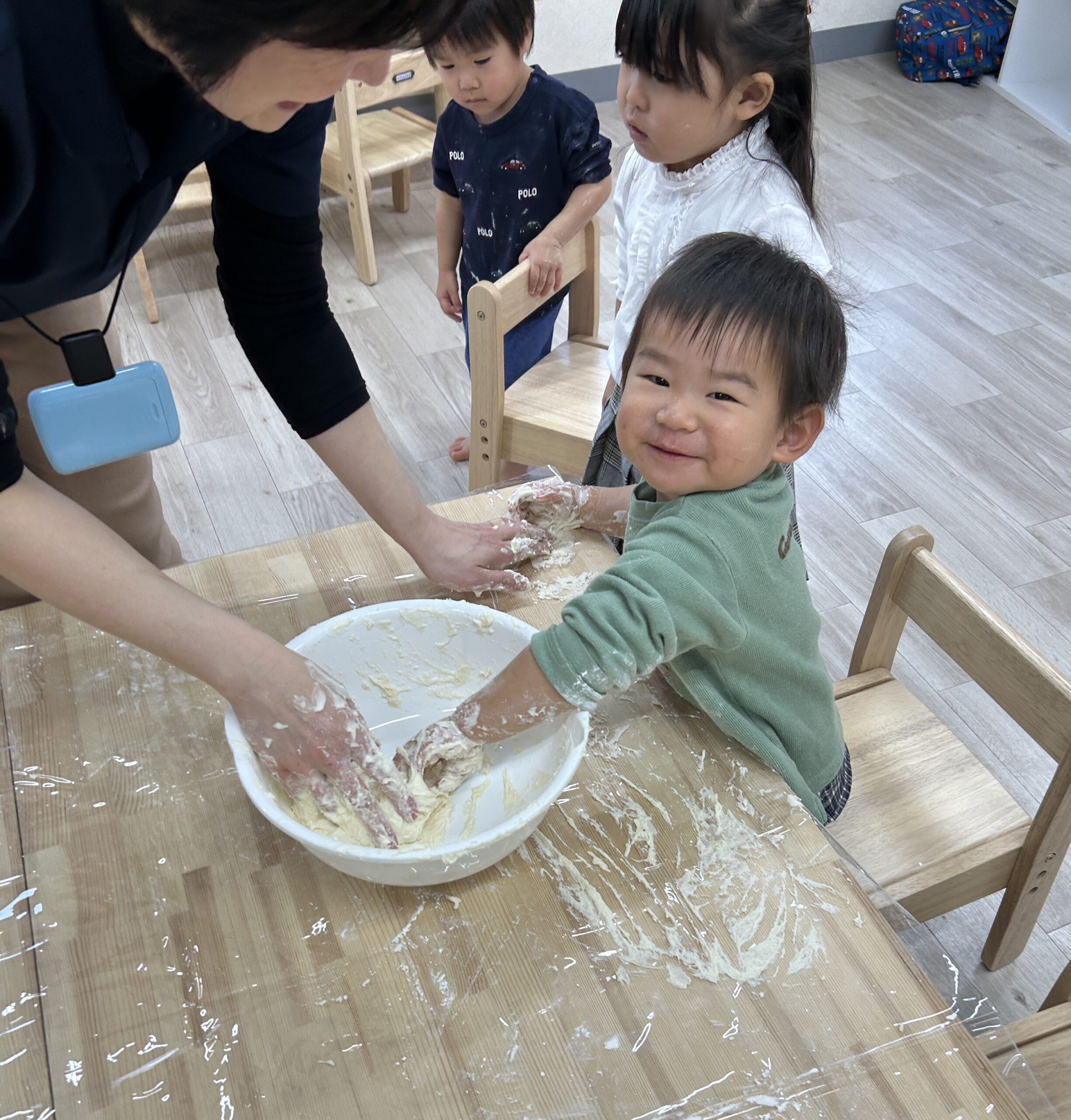 英語で感触あそび